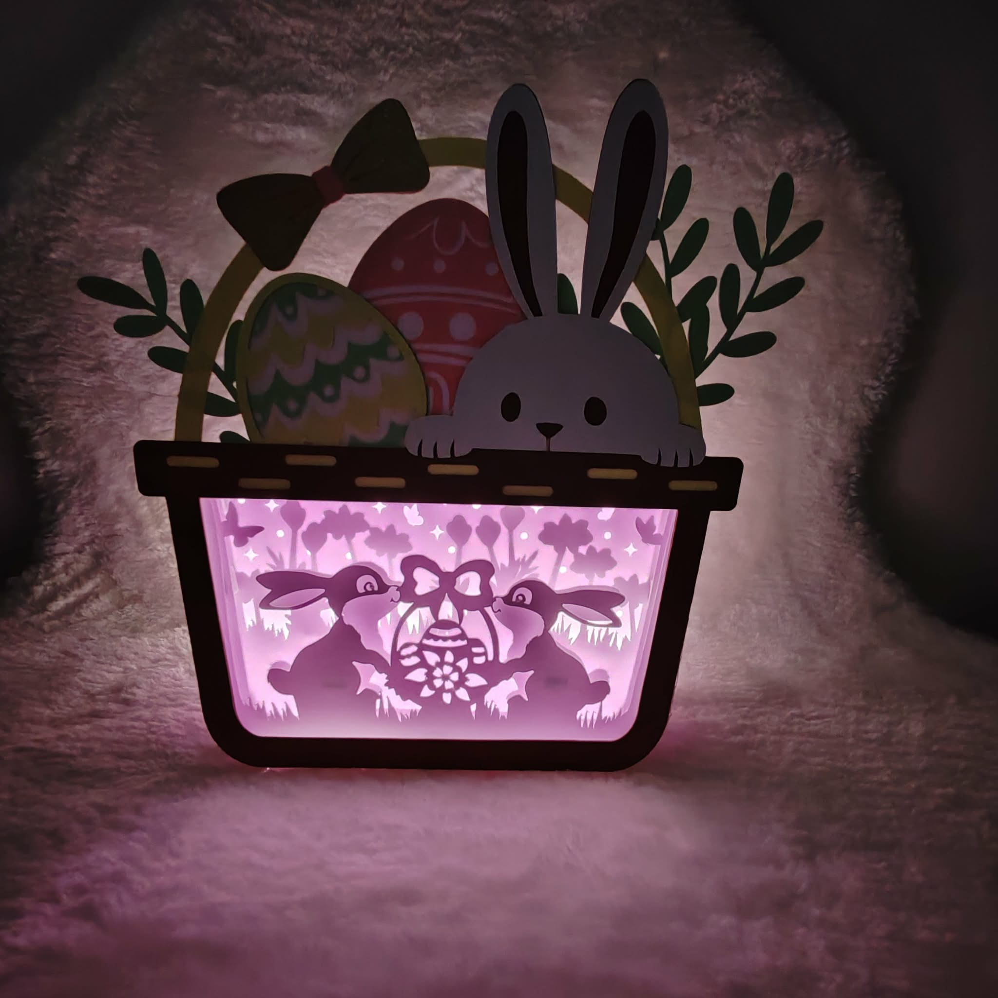 Lanterne de Pâques Lapins & Cloches 3D – Image 2