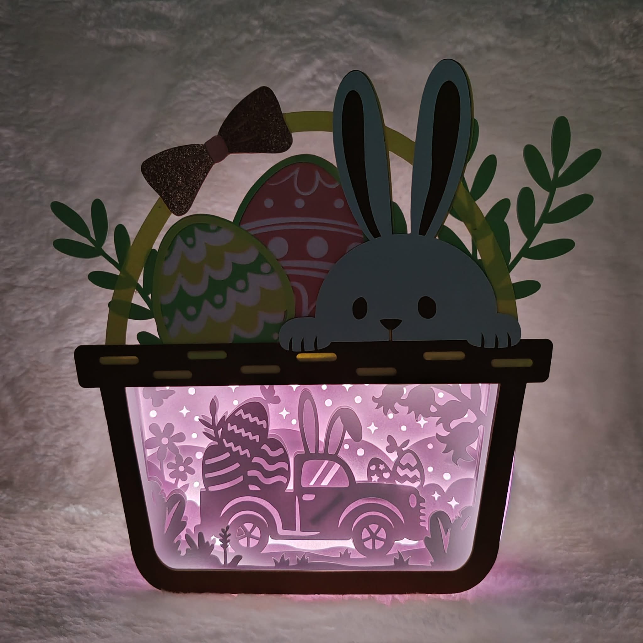 Lanterne de Pâques Camion Lapin 3D – Image 2